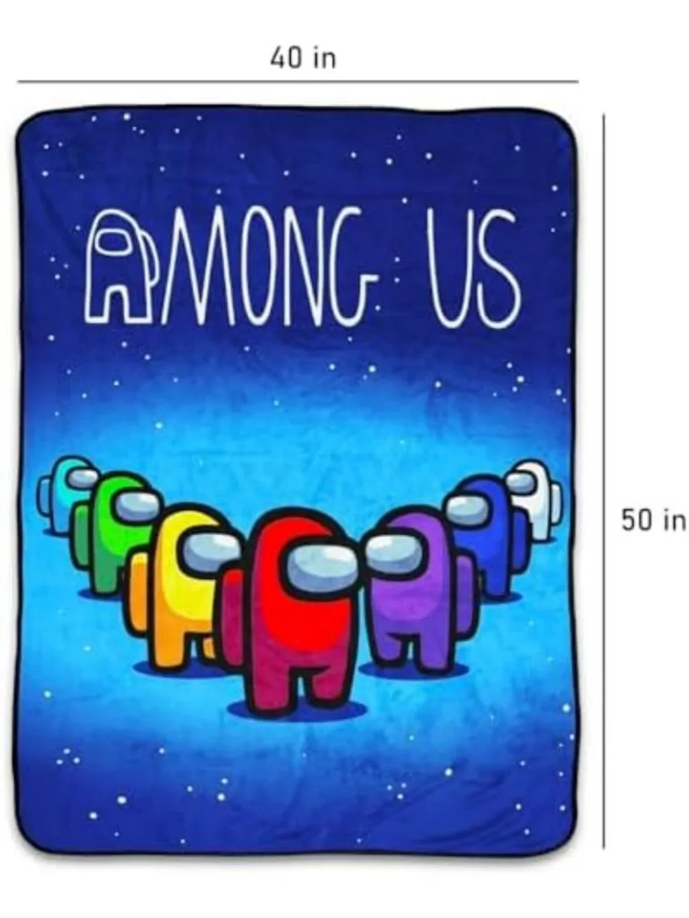 Cozy Among Us Fleece Blanket for Kids - Soft Silk Touch Throw & Stickers Bundle